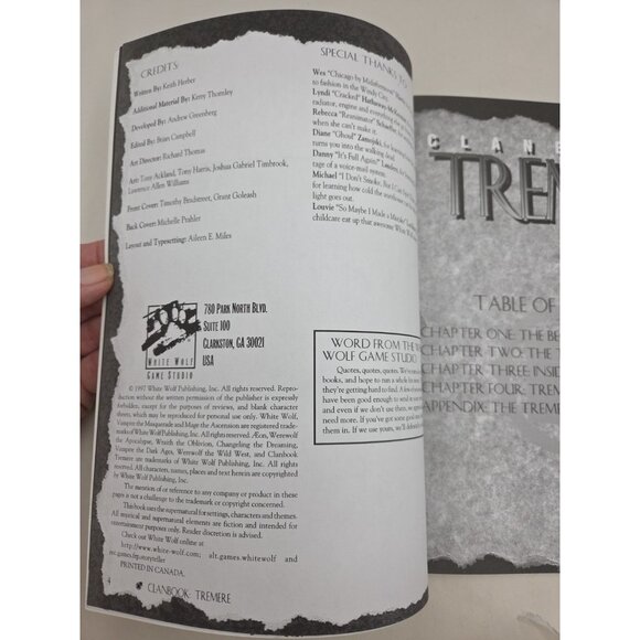 Vampire The Masquerade ClanBook Tremere 1st Ed White Wolf WW2057 RPG VG 1997 - Picture 5 of 9